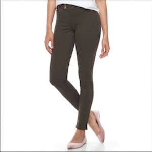 Mudd juniors olive green utility skinny jeans